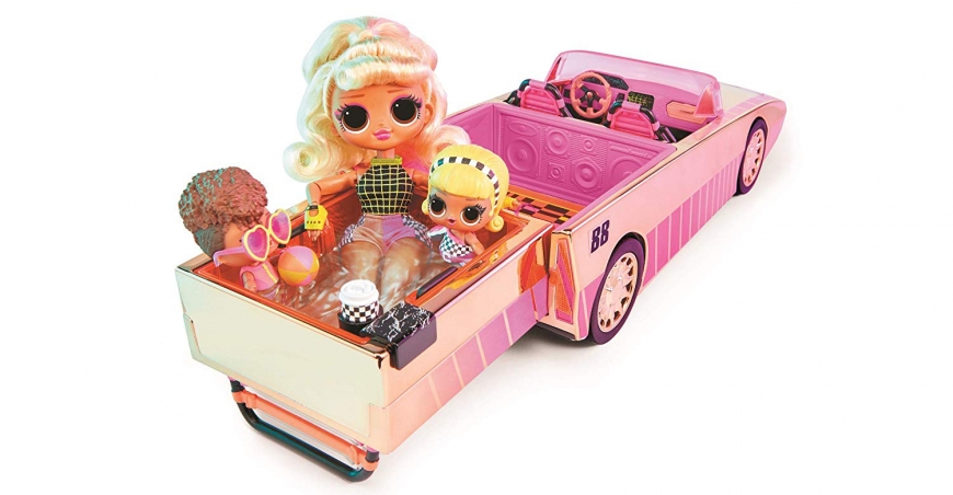 LOL Surprise Car-Pool Coupe with Drag Racer doll