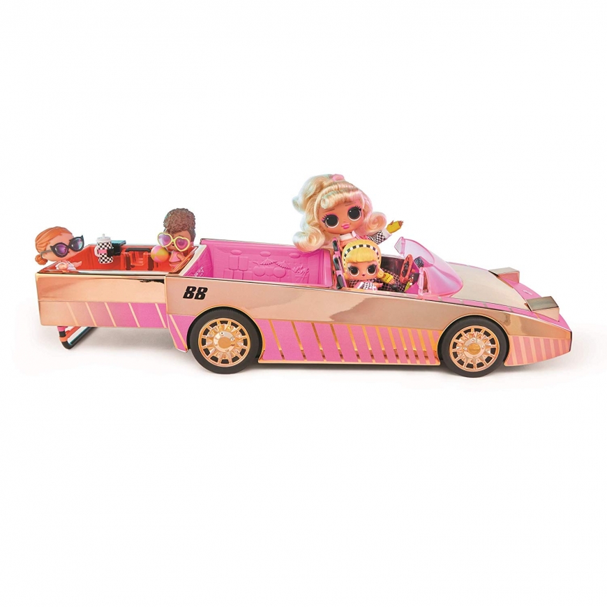 LOL Surprise Car-Pool Coupe with Drag Racer doll