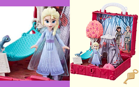 Frozen 2 Pop Adventures Enchanted Forest Playset with Elsa, Bruni and Honeymaren art in the background