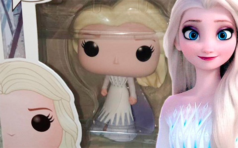 New Funko POP Frozen 2  Elsa with her hair down in white dress, Elsa riding Nokk and Anna queen of Arendelle figures