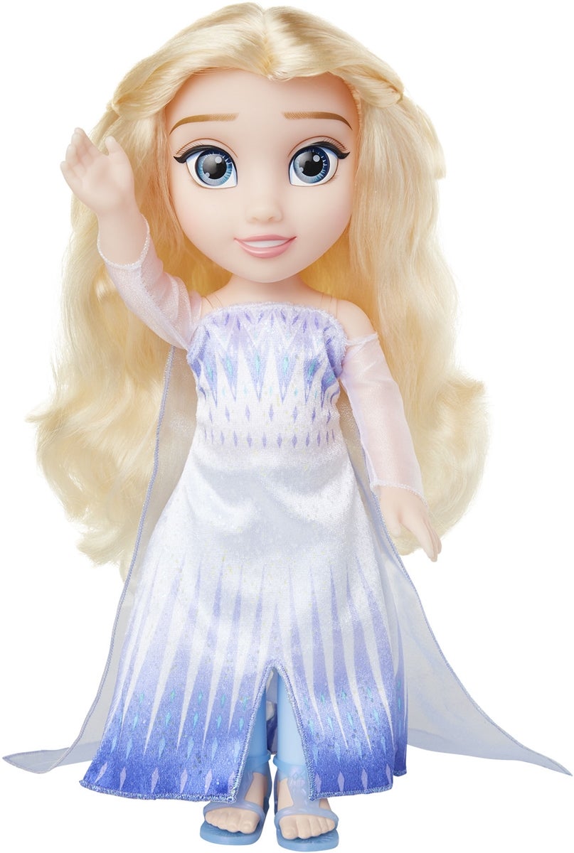 Frozen 2 Elsa the Snow Queen doll in white dress with her hair down by  Jakks Pacific 