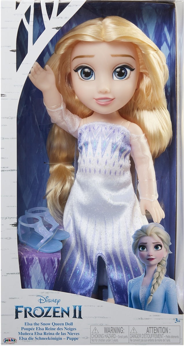 Elsa Frozen 2 Snow queen white dress doll with hair down