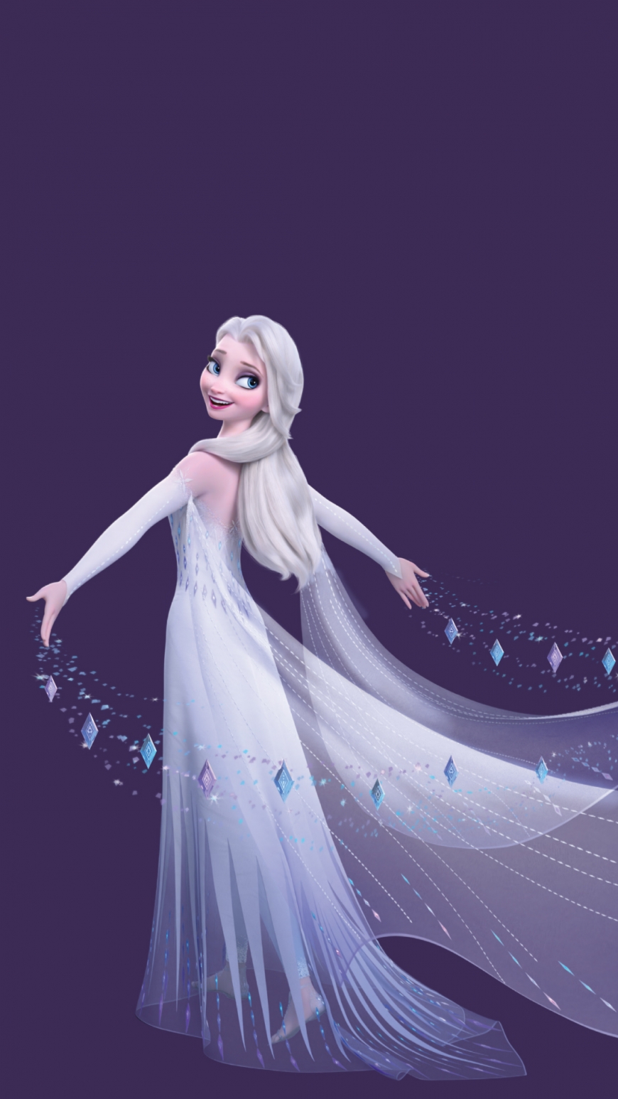 Frozen 2 hd background mobile  Elsa hair down