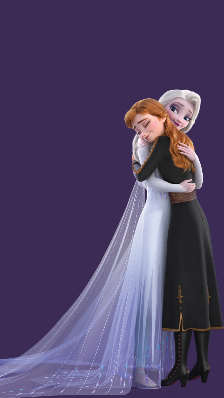 Frozen 2 hd background mobile  Elsa hugs Anna