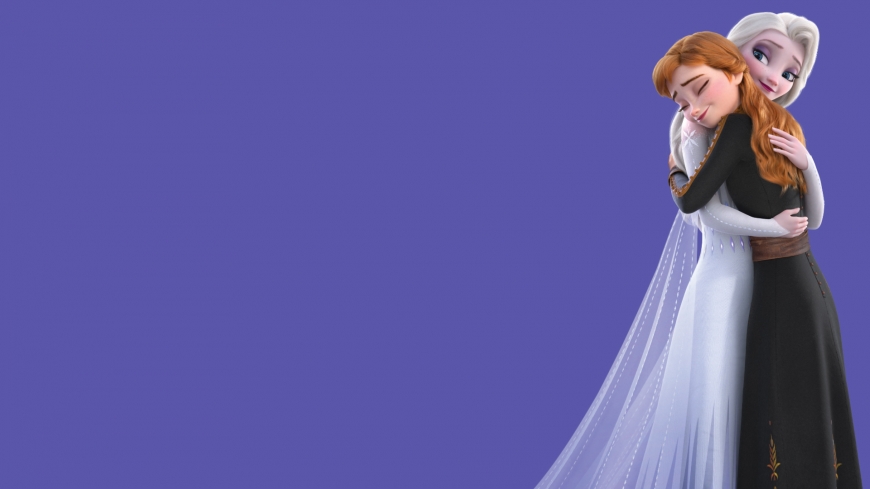 Frozen 2 hd wallpaper Elsa hugs Anna