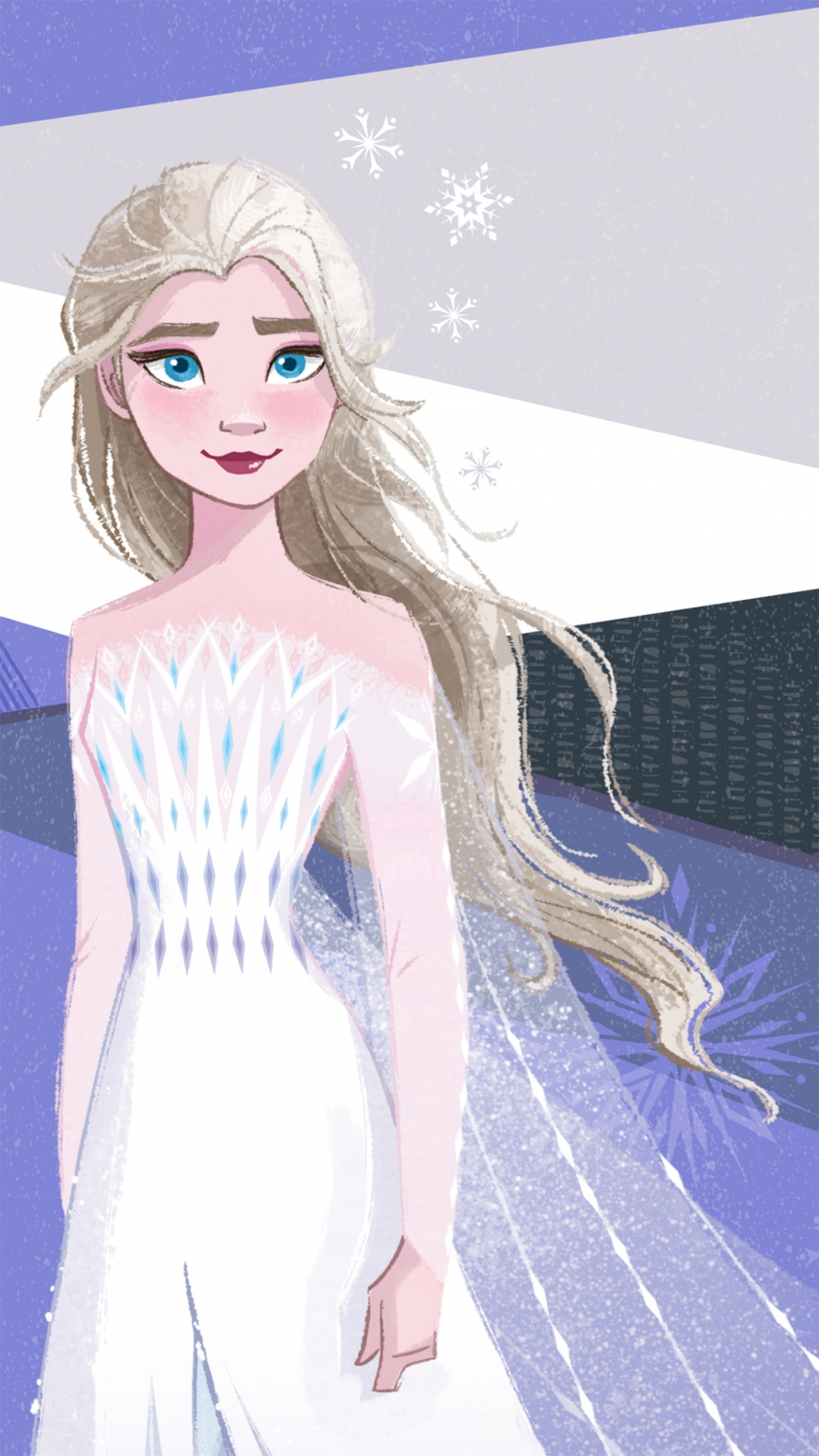 Frozen 2 hd mobile wallpaper Elsa white dress