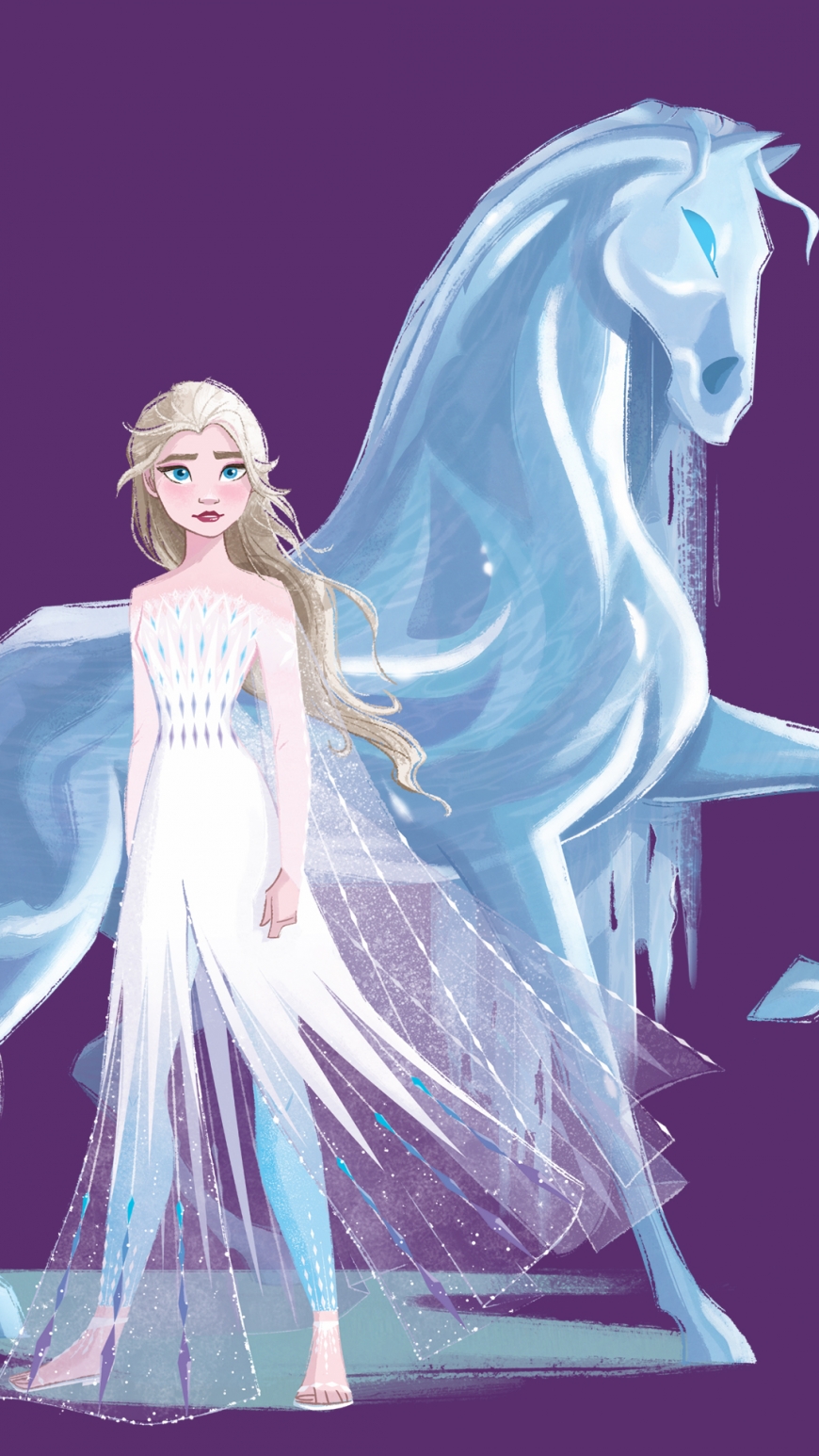 Frozen 2 hd background Elsa white dress nokk