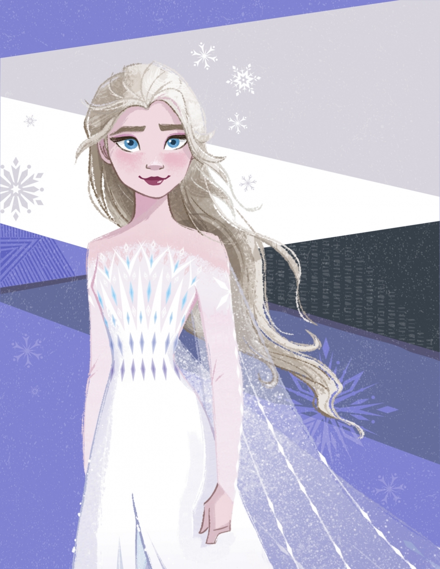 Frozen 2 Elsa new image with hair down