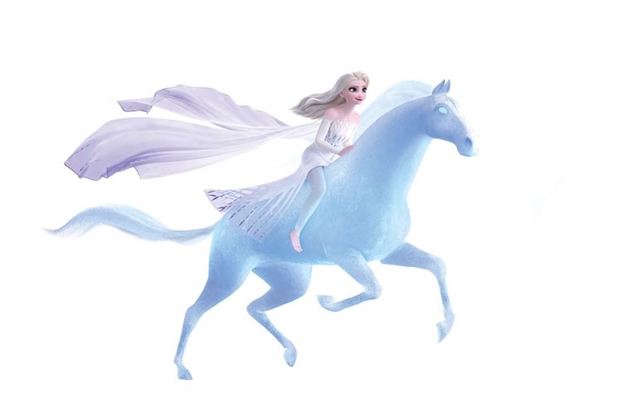 Frozen 2 Elsa in white dress with hair down new official big images