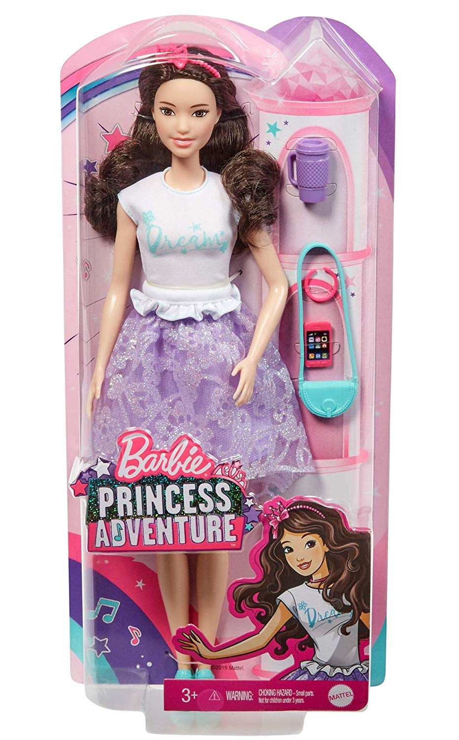 NEW 2020 Barbie Princess Adventure Daisy Doll ~ Long Pink Hair