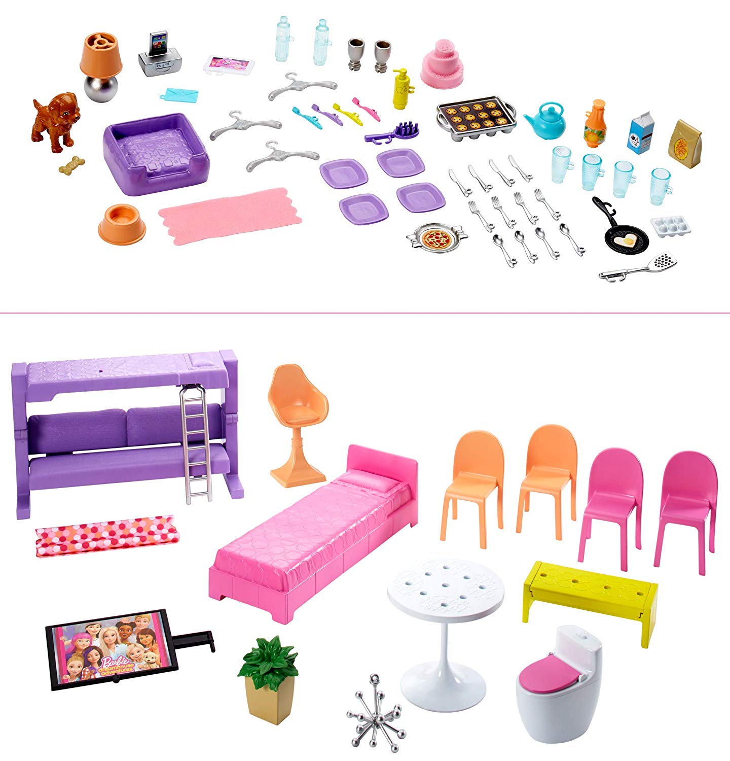 Barbie House, Dolls And Accessories