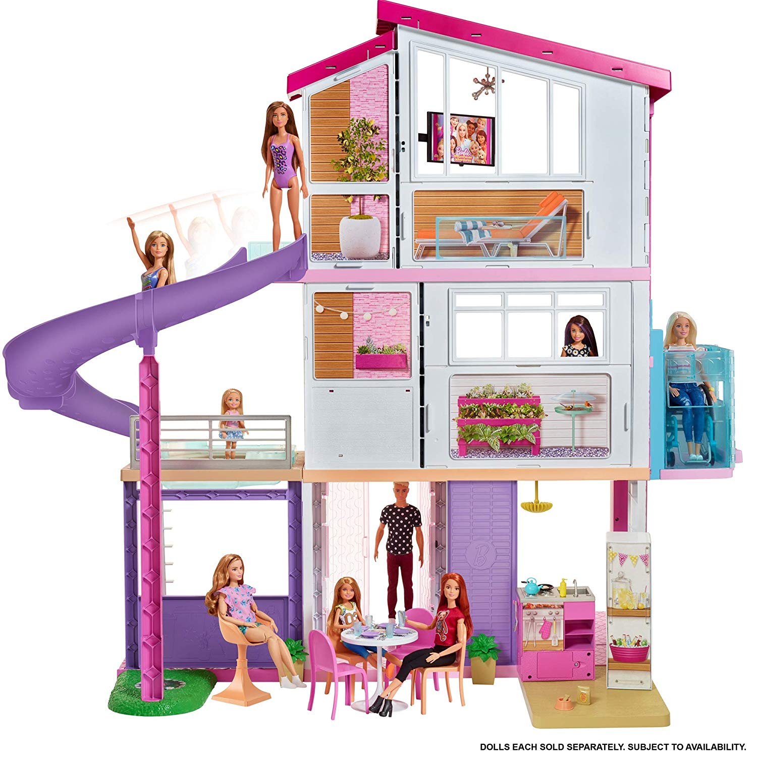 Barbie House, Dolls And Accessories