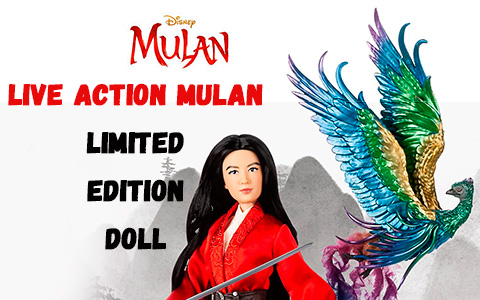 Live action Mulan Limited Edition doll with phoenix. First image and release date