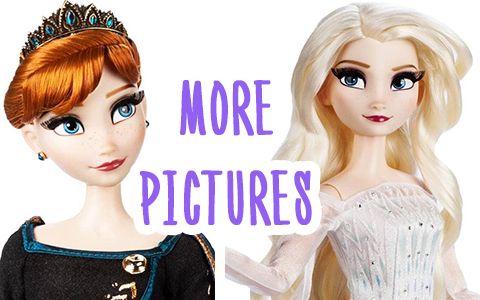 Updated with links. New detailed pictures of Elsa and Anna Frozen 2 17” Limited Edition dolls - Elsa Snow Queen and Anna Queen dolls