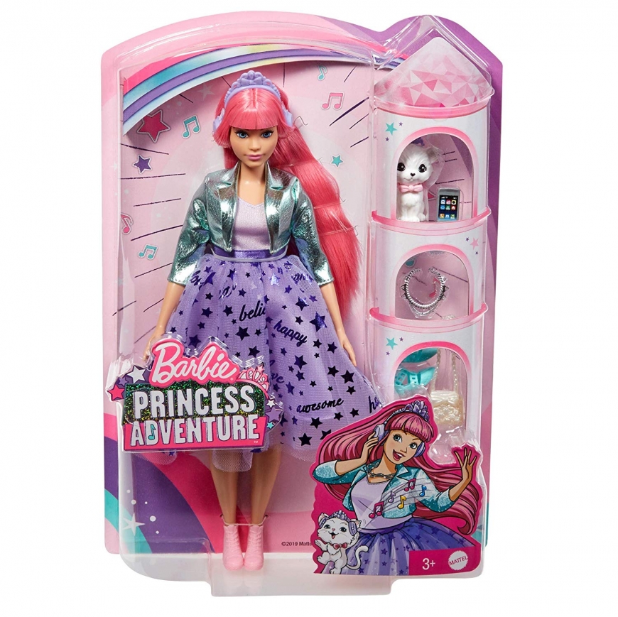 Barbie Princess Adventure doll with pink hair