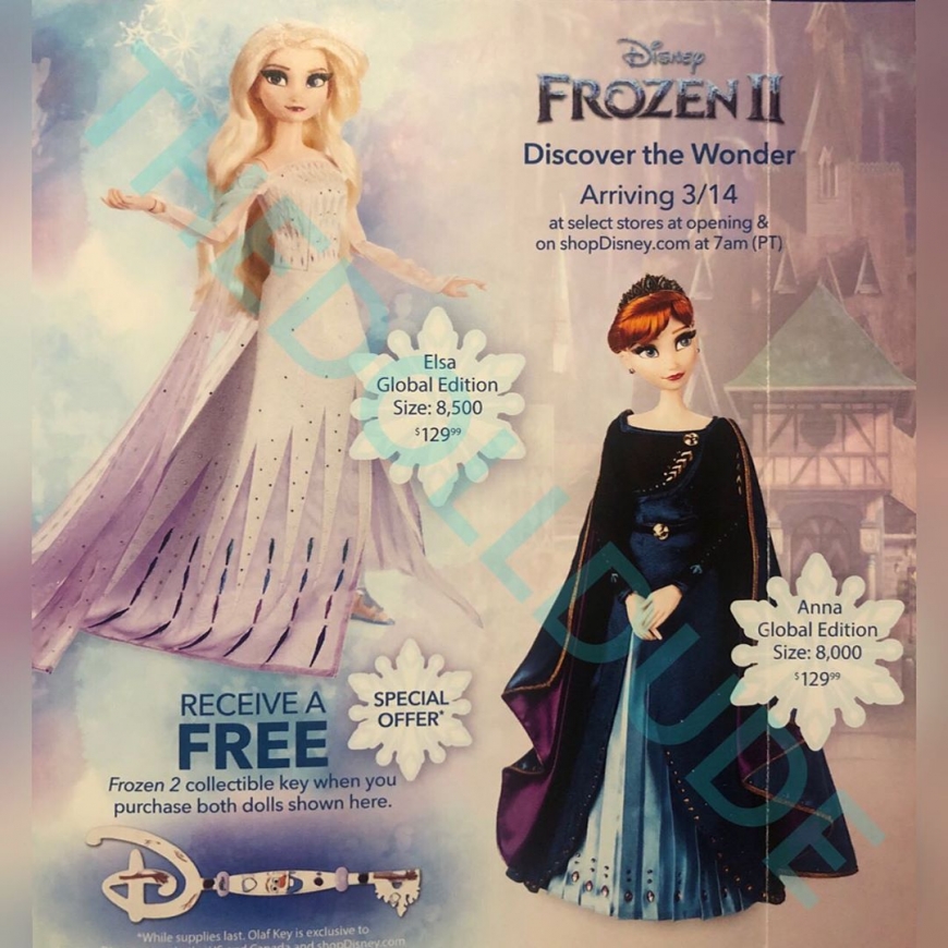 Frozen 2 limited edition dolls 2020 Elsa White dress Anna Queen