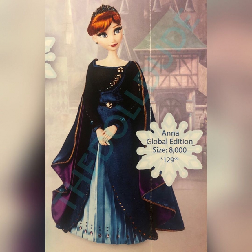 List of the upcoming Disney Limited Edition dolls 2020, including Elsa Frozen 2 white dress Snow Queen and Anna Queen of Arendelle dolls