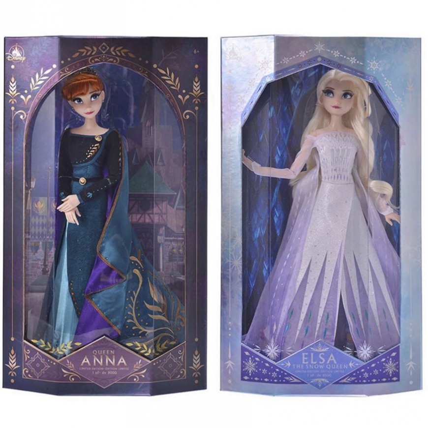 Updated with links. New detailed pictures of Elsa and Anna Frozen 2 17” Limited Edition dolls - Elsa Snow Queen and Anna Queen dolls