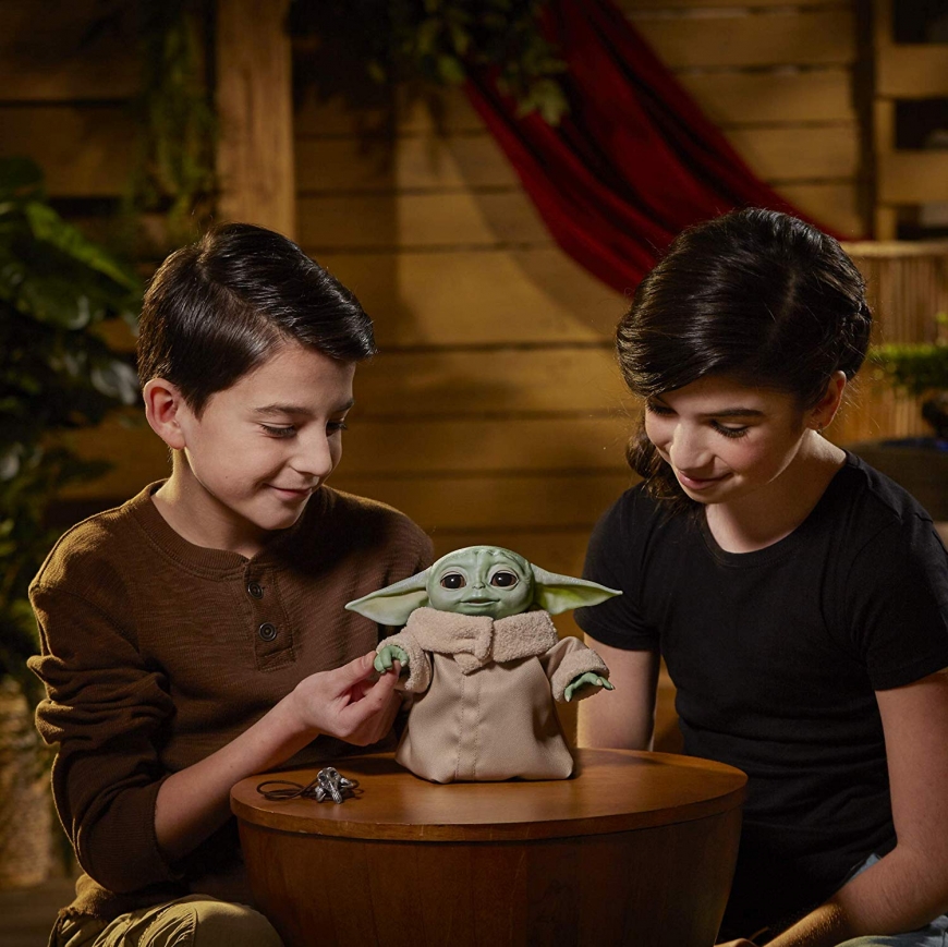 The Mandalorian Baby Yoda Animatronic toy from Hasbro