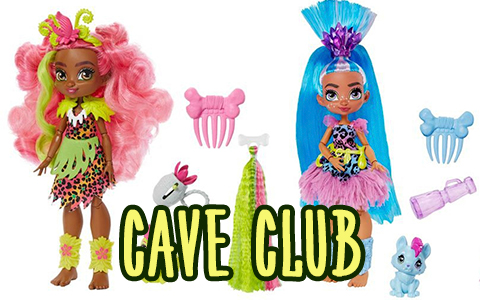 New Mattel Cave Club dolls stock photos of the dolls with release date in Summer