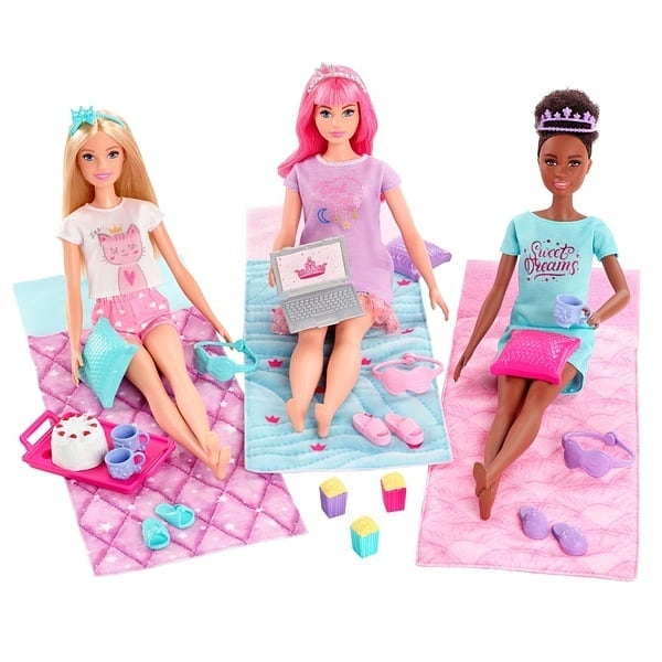 Barbie princess adventure sleepover set dolls