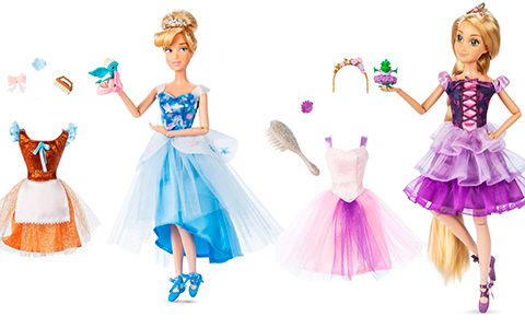 2020 Disney Princess ballerina dolls Rapunzel, Cinderella, Jasmine and Belle from Disney Store