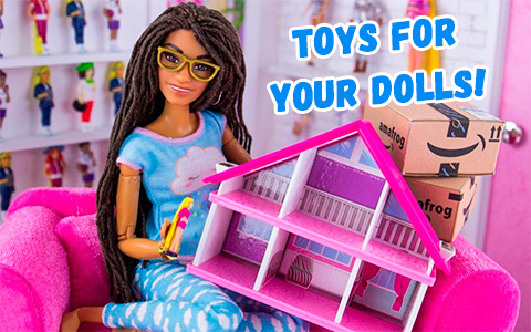 Worlds Smallest Barbie Dreamhouse and other toys for doll house from  MyFroggyStuff Amazon Mega Haul