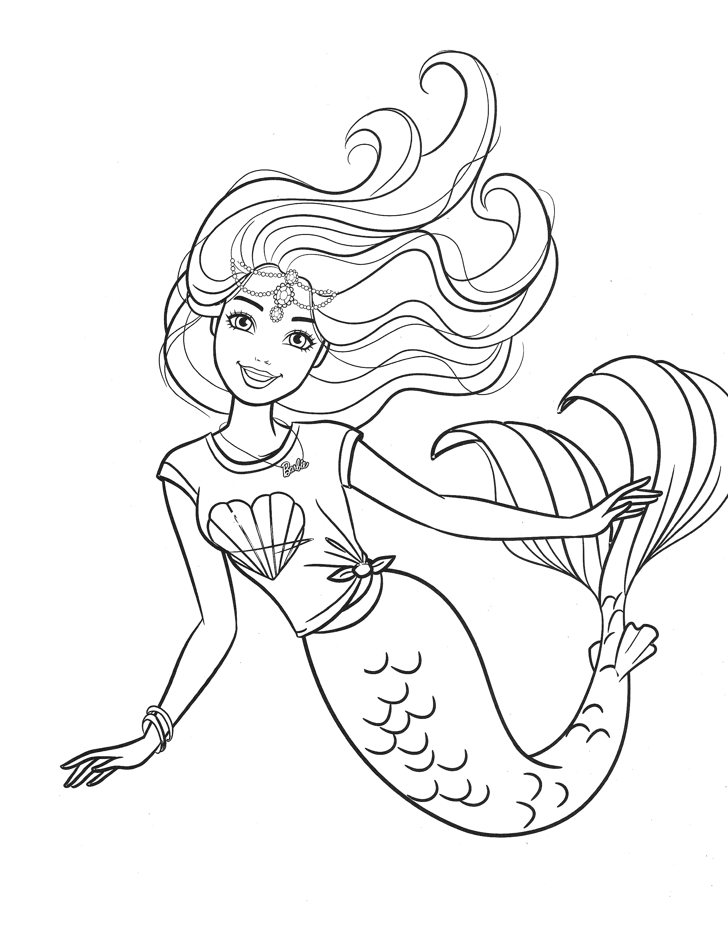 barbie mermaidia coloring pages