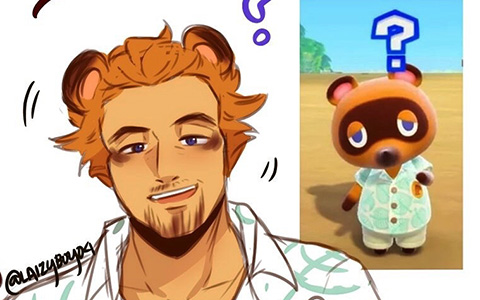 Animal Crossing New Horizons Humanization art