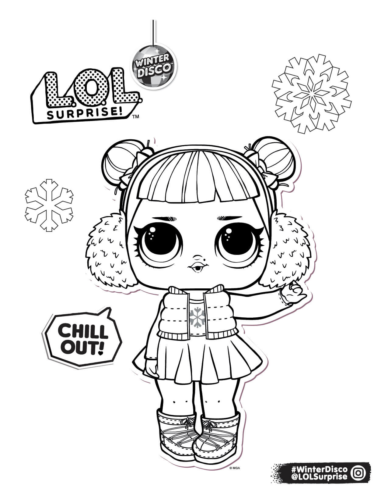 LOL Surprise Winter Disco coloring pages   YouLoveIt.com