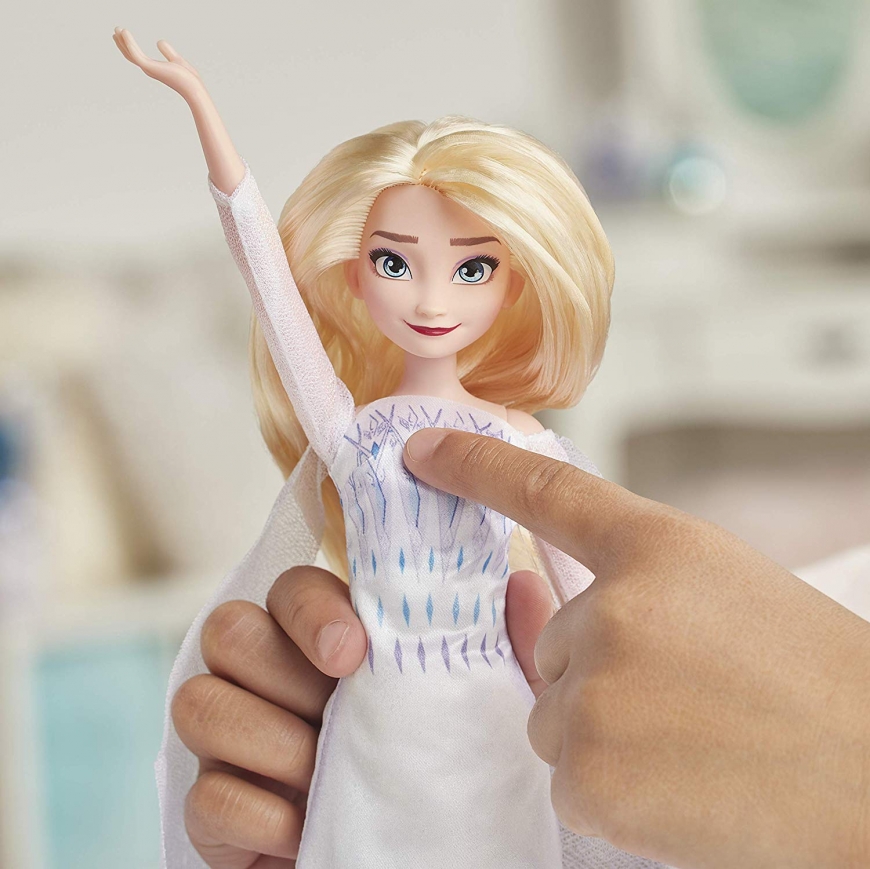 Frozen 2 Elsa white dress hair down doll