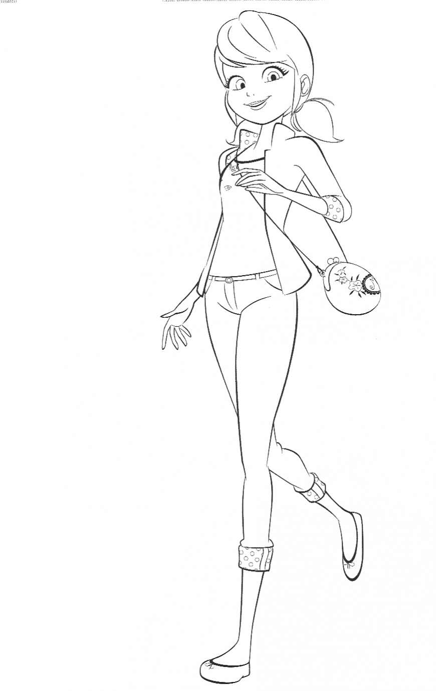 Miraculous Ladybug Marinette coloring pages free