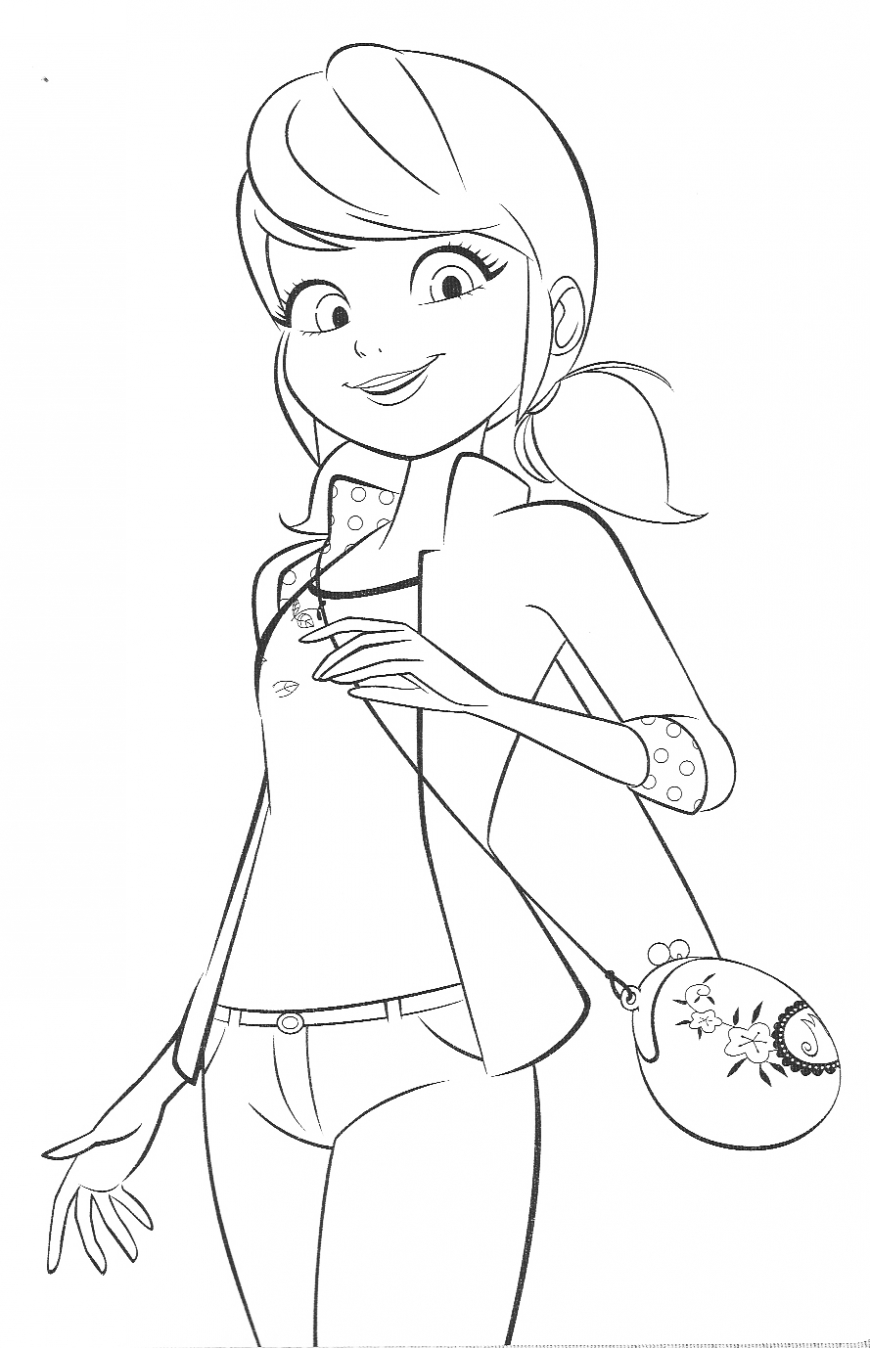 Miraculous Ladybug Marinette coloring pages free