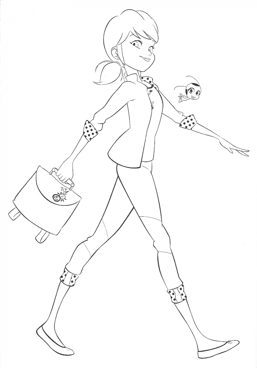 Miraculous Ladybug Marinette coloring pages free