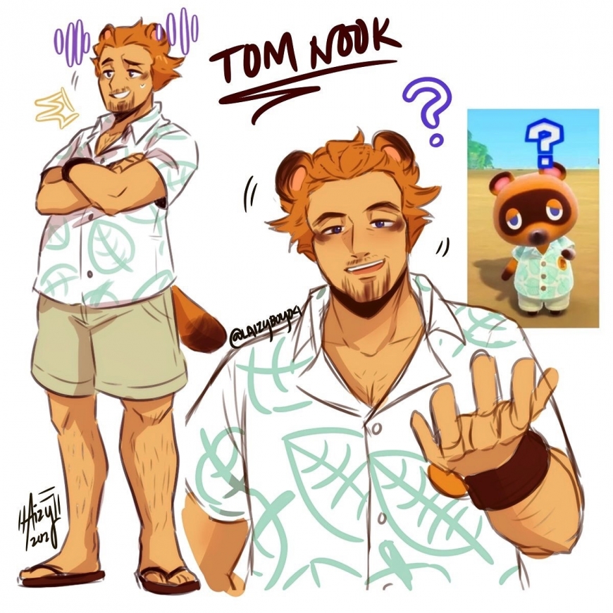 Animal Crossing New Horizons Humanization art