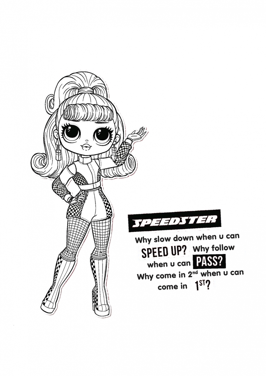 LOL OMG Speedster coloring page
