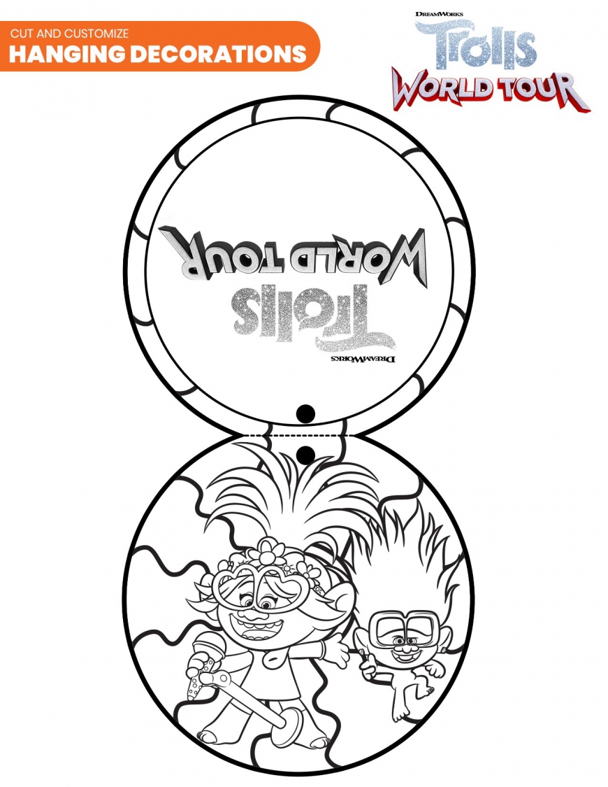 Trolls World Tour coloring sheets