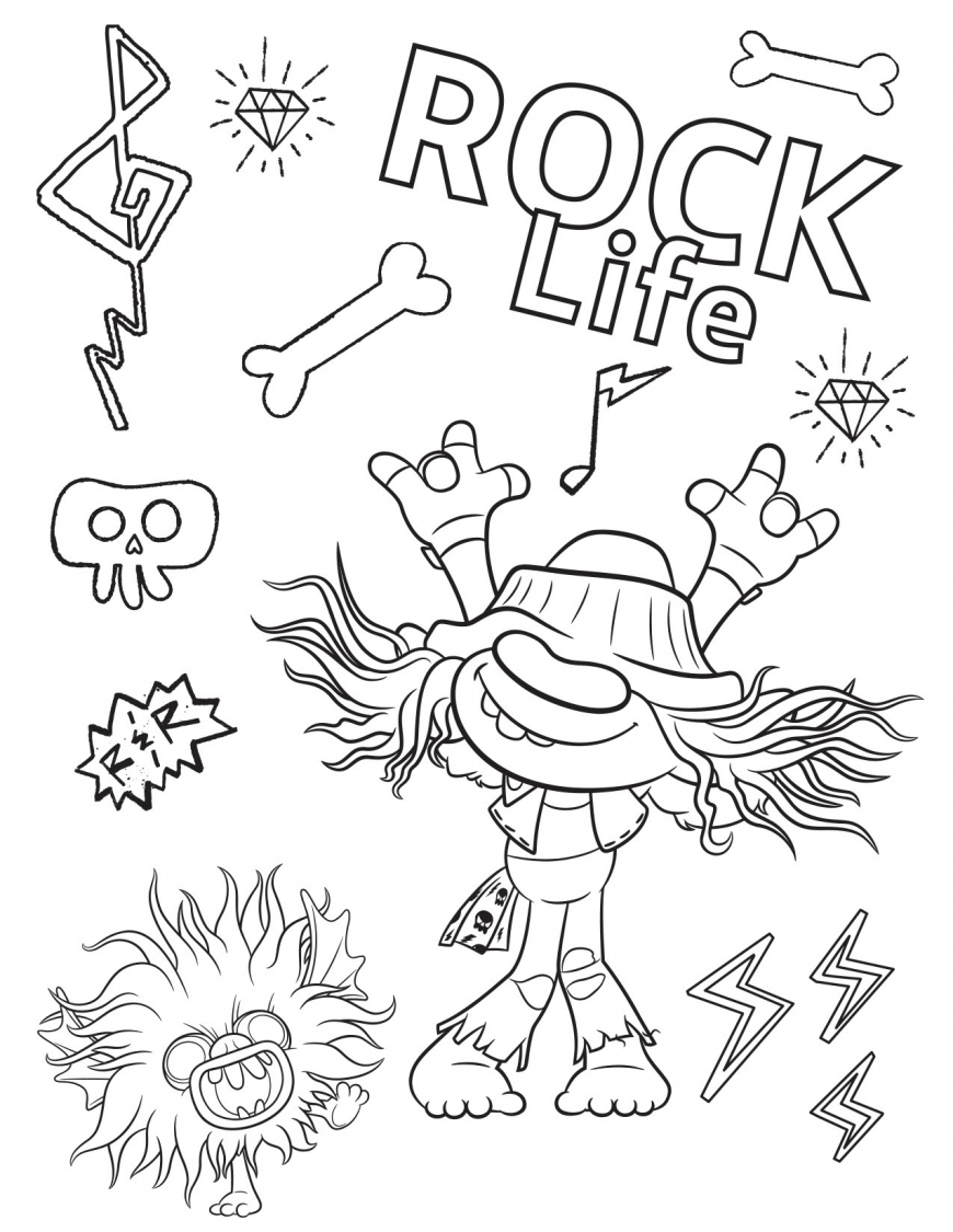 Trolls World Tour coloring pages