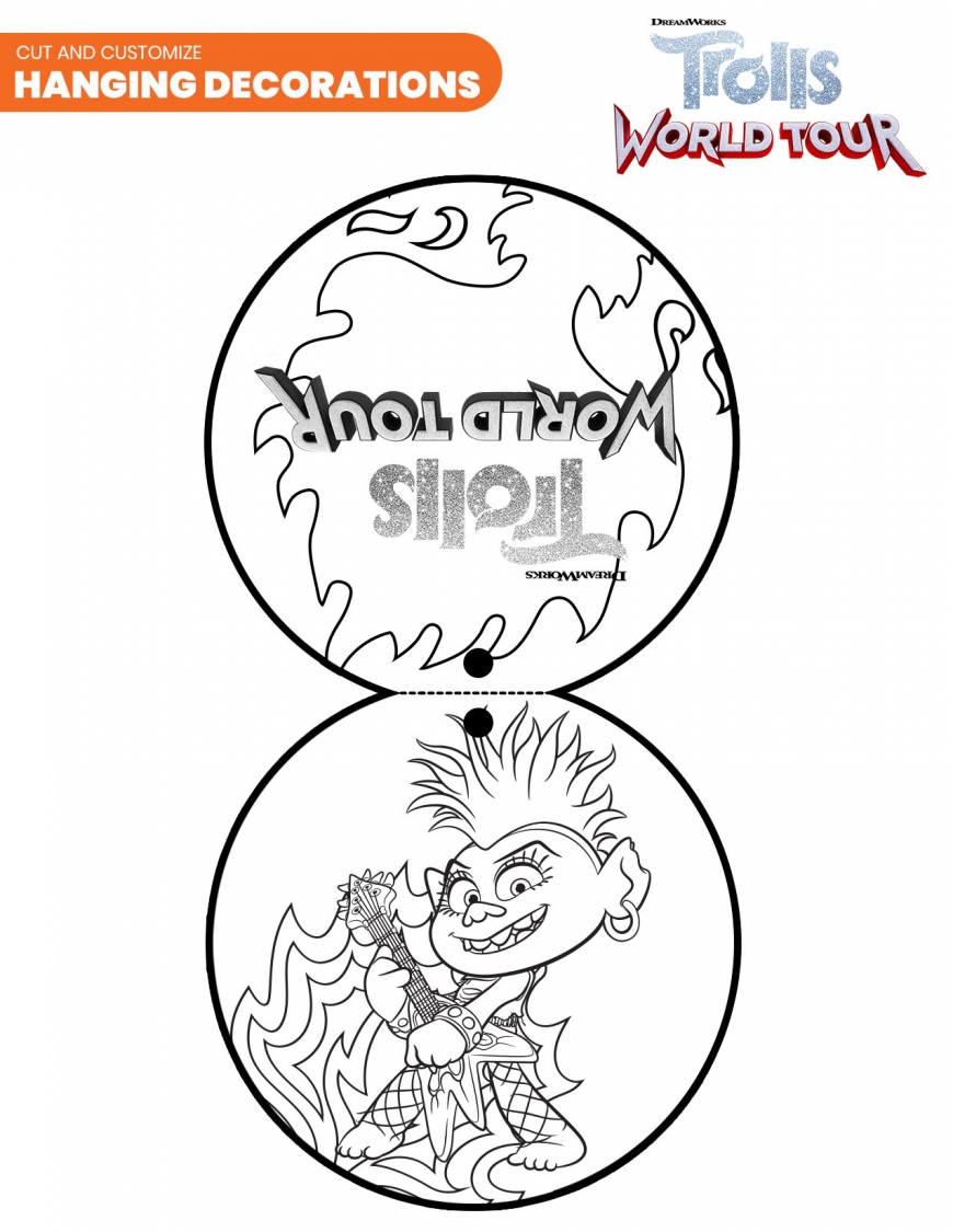 Trolls World Tour coloring sheets