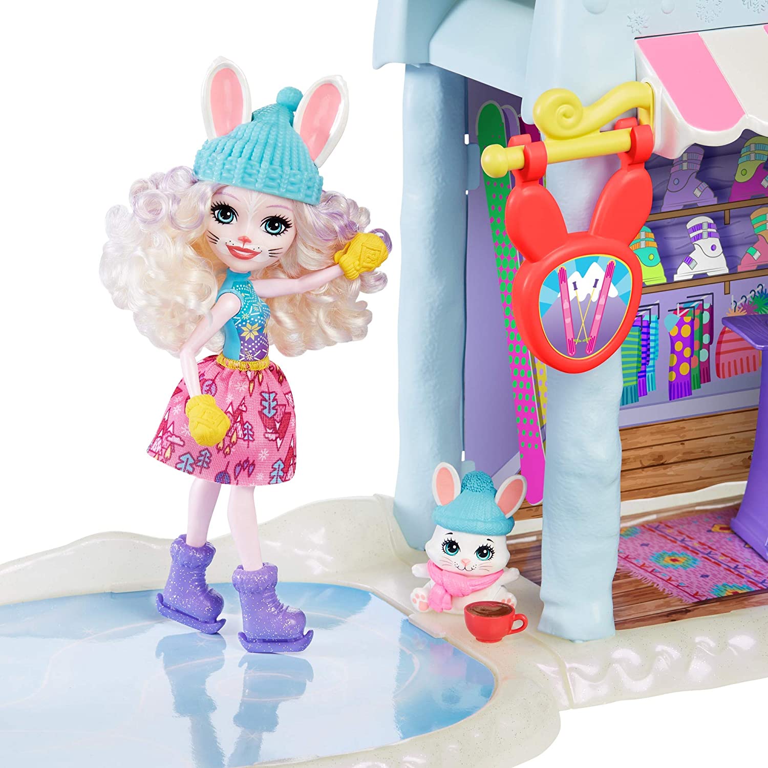 Enchantimals Snowy Walley 2020 winter themed dolls: Hoppin' Ski Chalet ...