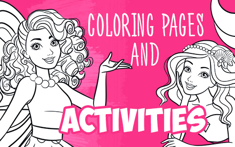 Barbie new coloring pages with fun activity for kids