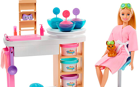 Barbie Face Mask Spa Day - a super cute spa playset with Barbie doll