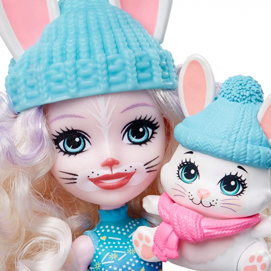 Enchantimals winter Hoppin' Ski Chalet with Bevy Bunny & Jump Dolls
