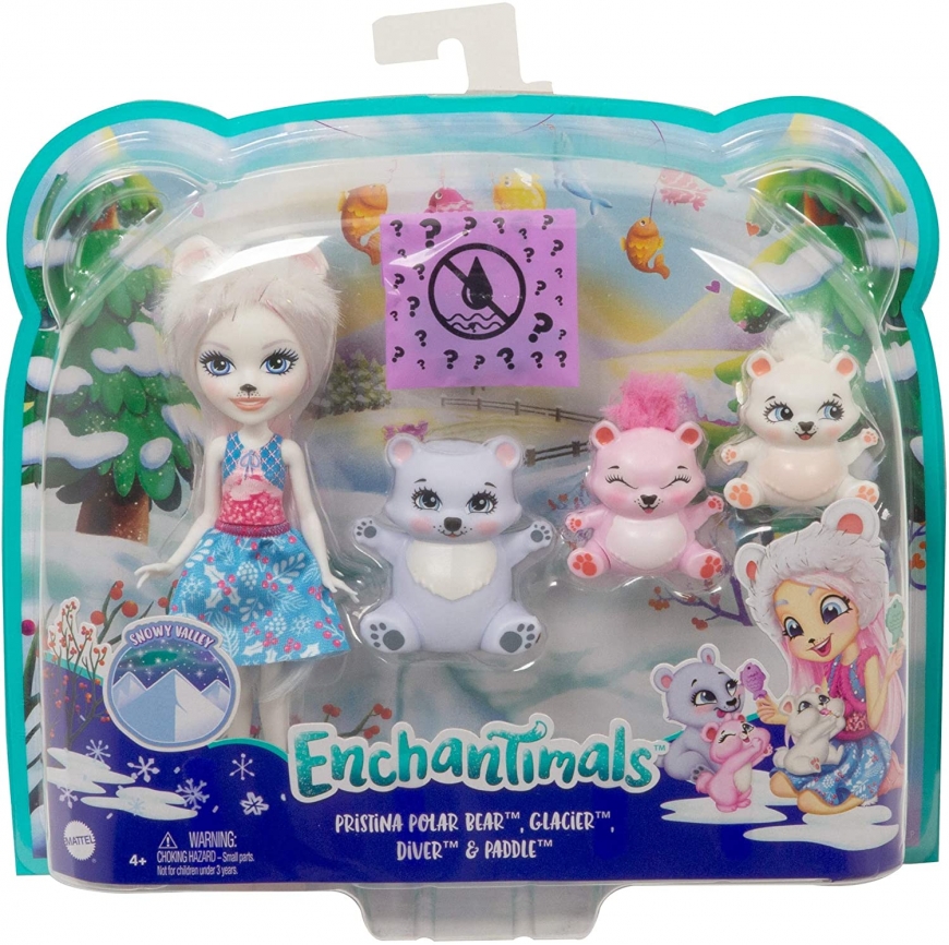 Enchantimals Pristina Polar Bear Doll & Family