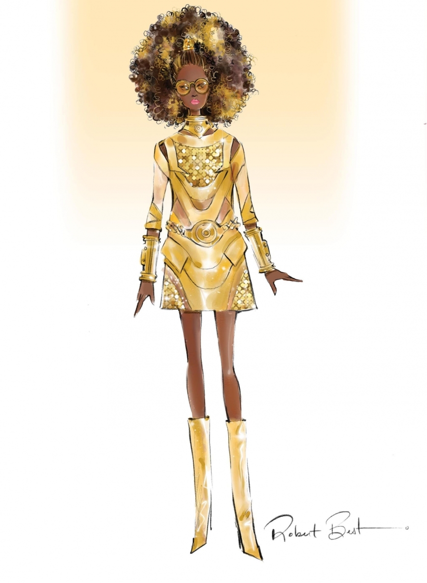 Barbie Collector Star Wars dolls fashion art designs