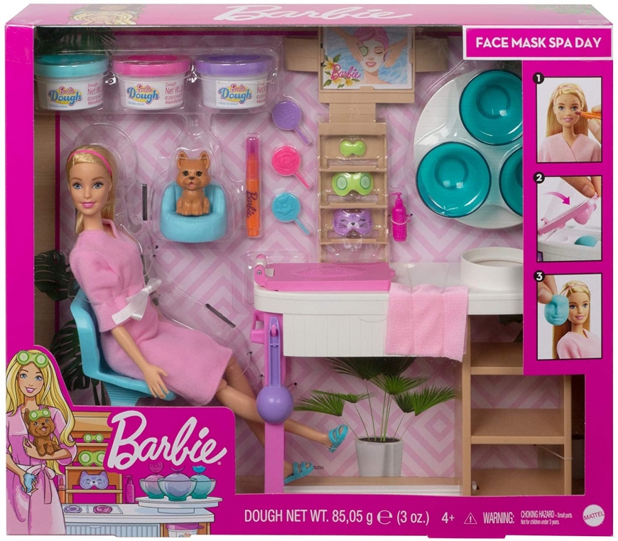 Barbie face masks playset