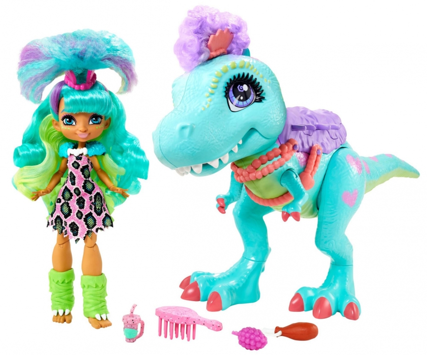 Cave Club Rockelle and dinosaur doll