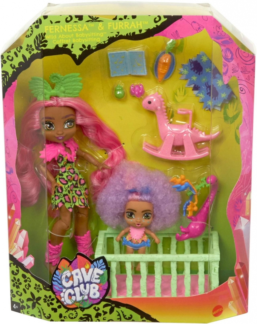 Cave Club Wild About Babysitting Playset (with Fernessa & Furrah doll)