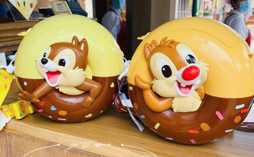 Super CUTE Donut shape popcorn buckets with Chip and Dale