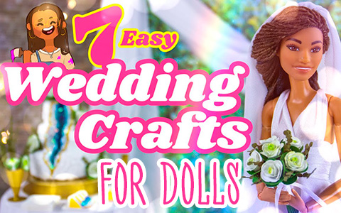 7 Easy miniature DIY Wedding Crafts for Barbie dolls